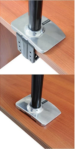 Mbajtës monitori me krah Ergotron WorkFit-LX, montim tavoline, deri 42 inç, VESA 75x75/100x100, me mbajtës tastiere, alumin