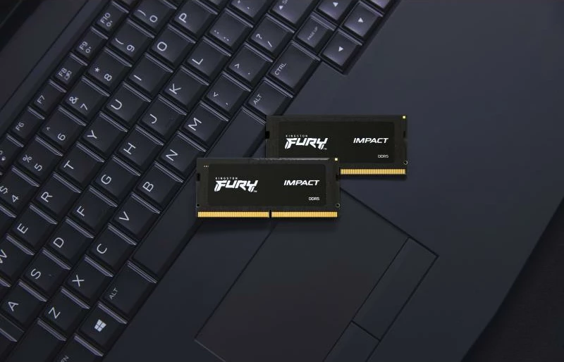 RAM Memorje SO-DIMM Kingston FURY Impact KF548S38IBK2-64, DDR5-4800, 64GB (2x32GB), Plug N Play, XMP 3.0, e zezë
