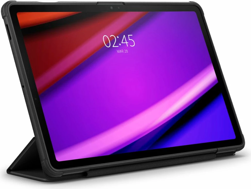 Mbështjellës tablet Spigen Rugged Armor Pro për Samsung Galaxy Tab S9 FE 10.9" X510/X516B, TPU, me vend për stylus, mbyllje magnetike, i zi