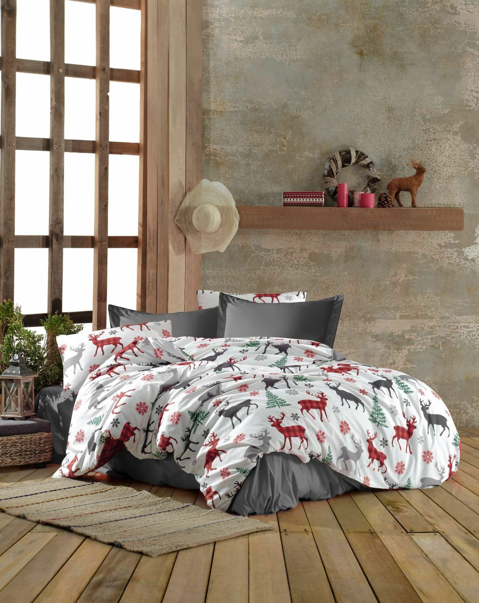 Set mbulesë jorgani XXL Single, geyik, ngjyrë e bardhë, L'Essentiel Linge de Maison
