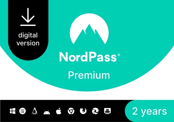 NordPass Premium Password Manager 2 Years Unlimited Dev Global