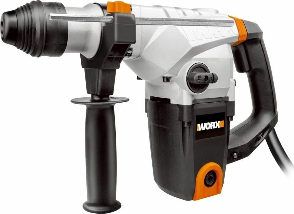 Çekiç shpues Worx WX333 1250W SDS-Plus 5J, set me valixhe, e zezë/portokalli