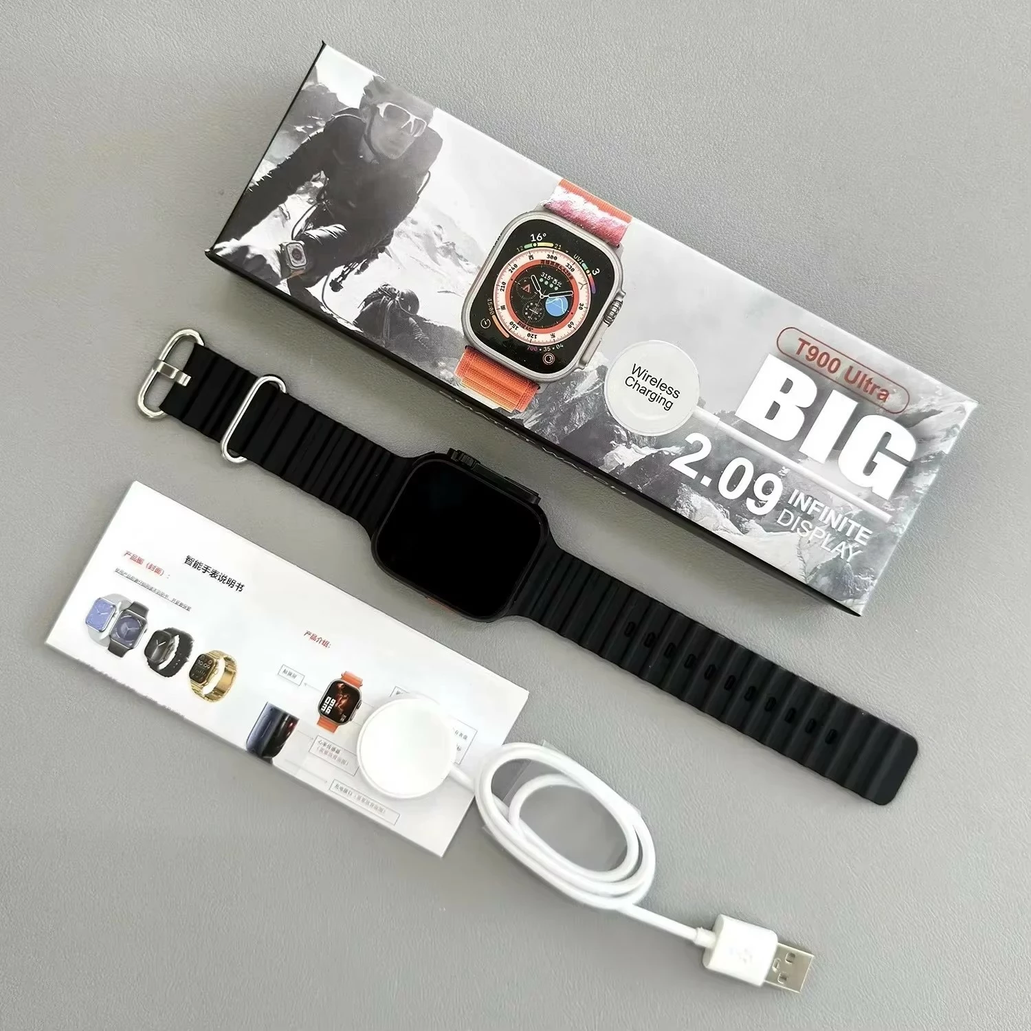Orë Inteligjente me Ekran 2.09” dhe Funksione Fitness – T900 Ultra BIG