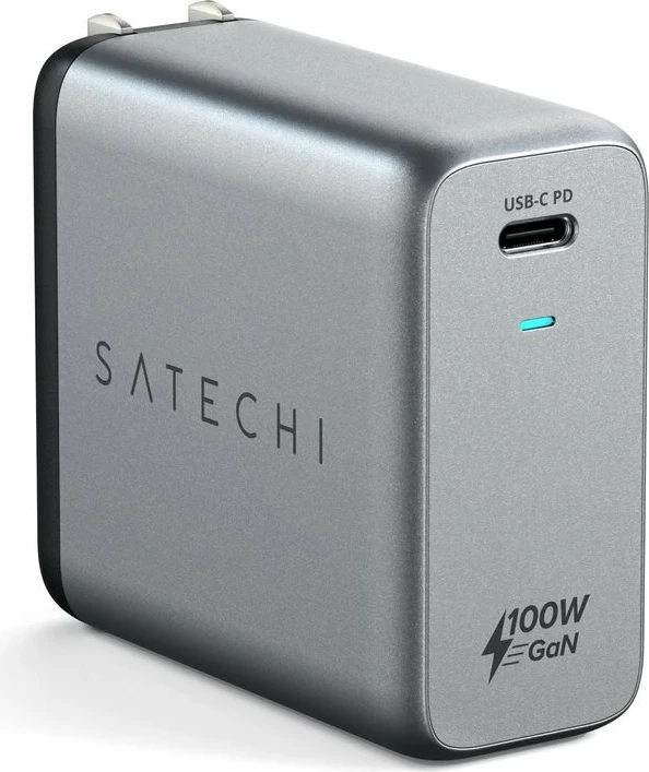 Satechi 100W USB-C PD Wall Charger Gallium Nitride (GaN) charging - Space Grey