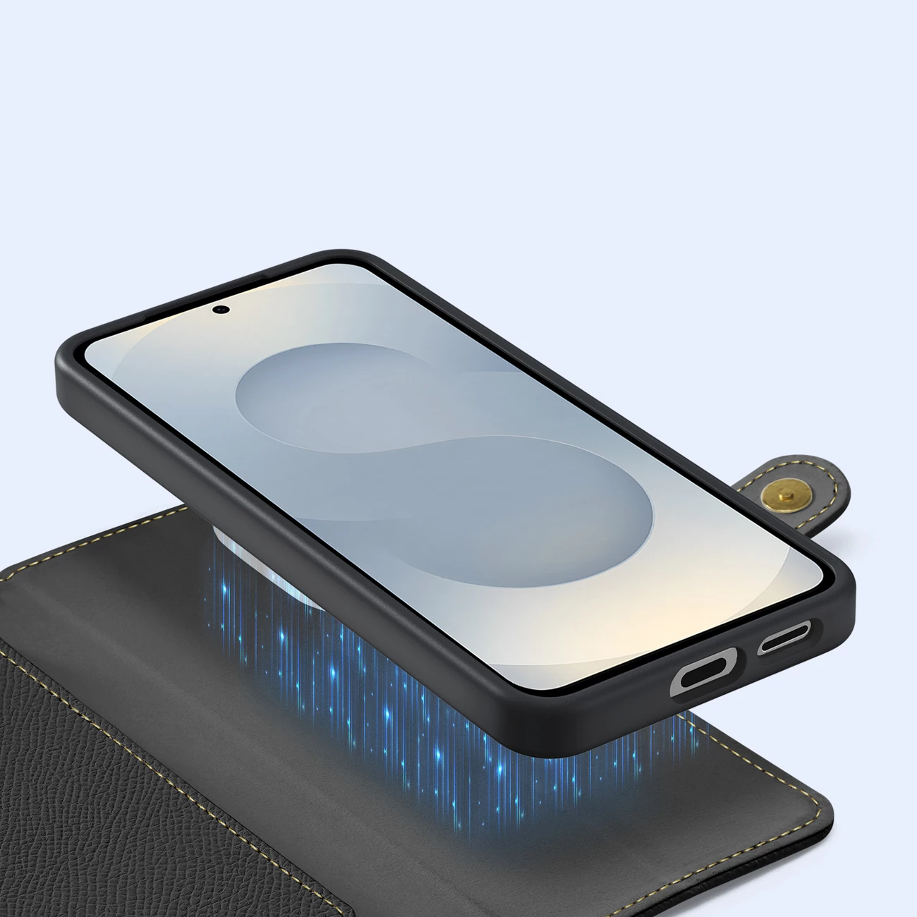 Mbështjellës Dux Ducis Lava për Samsung Galaxy S25 Edge, me MagSafe, i zi 6