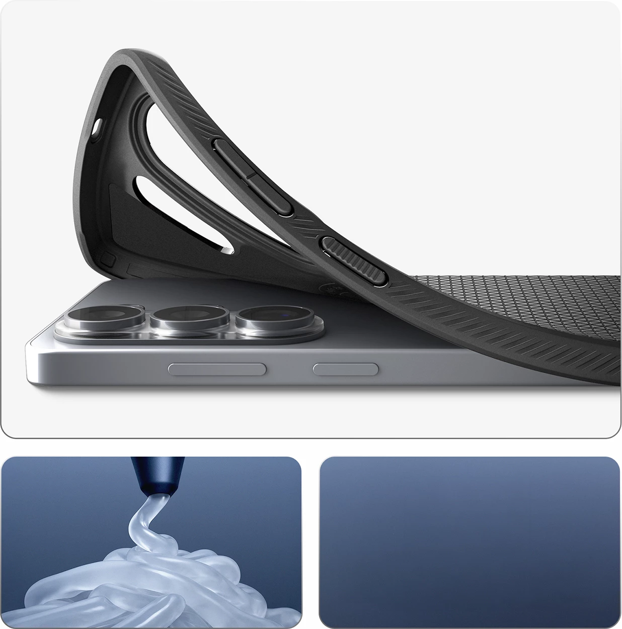 Mbështjellës Spigen Liquid Air Mag MagSafe për Samsung Galaxy S26 Ultra, TPU i hollë, i zi, 1 copë