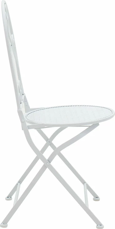 Set tavoline me karrige për terasë, metal i bardhë, Walen, 3 copë