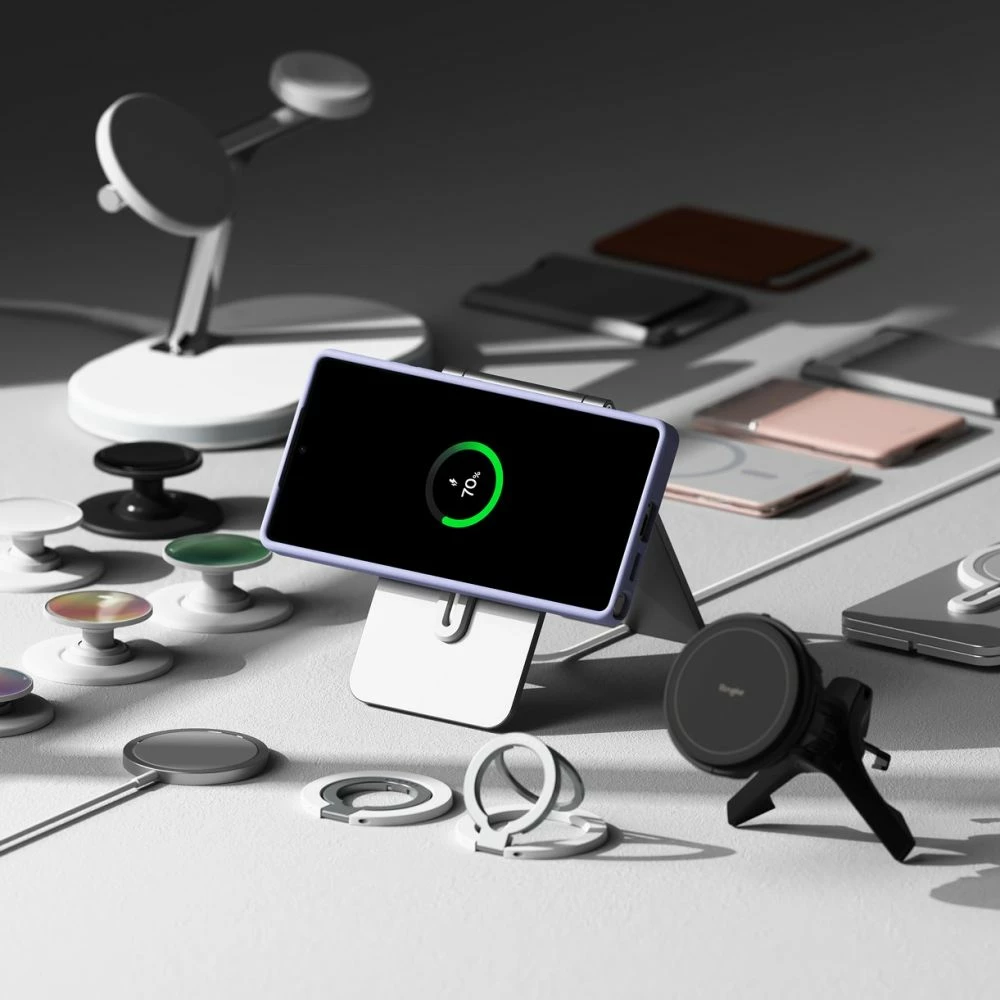 Mbështjellës silikon Ringke për Samsung Galaxy S25 Ultra, MagSafe, vjollcë