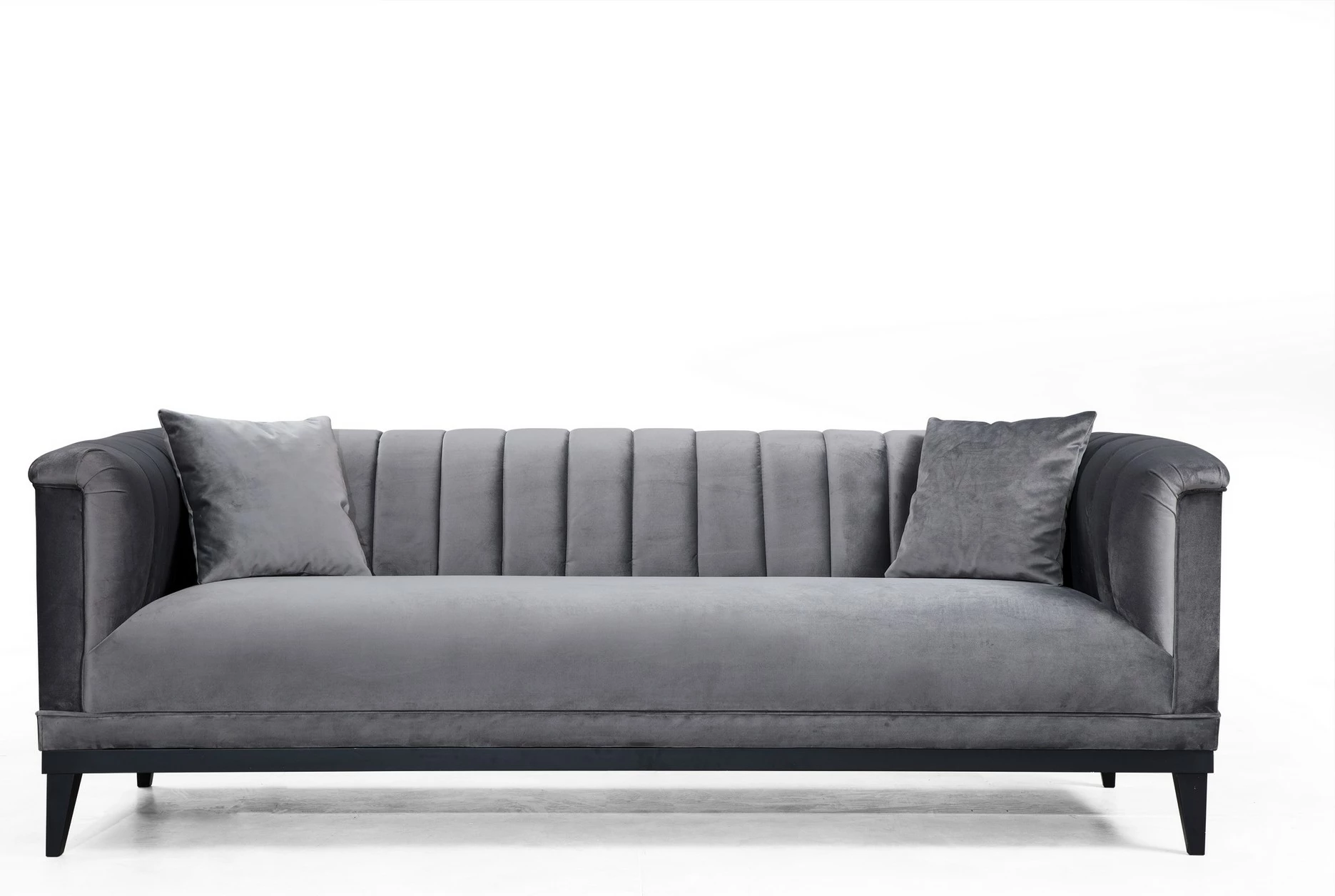 Divan treshe, ngjyrë gri e errët, Atelier del Sofa, Trendy