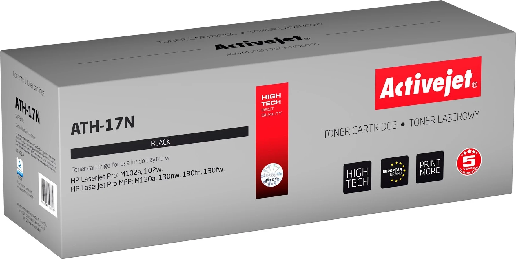 Toner zëvendësues Activejet ATH-17N për printer HP, i zi