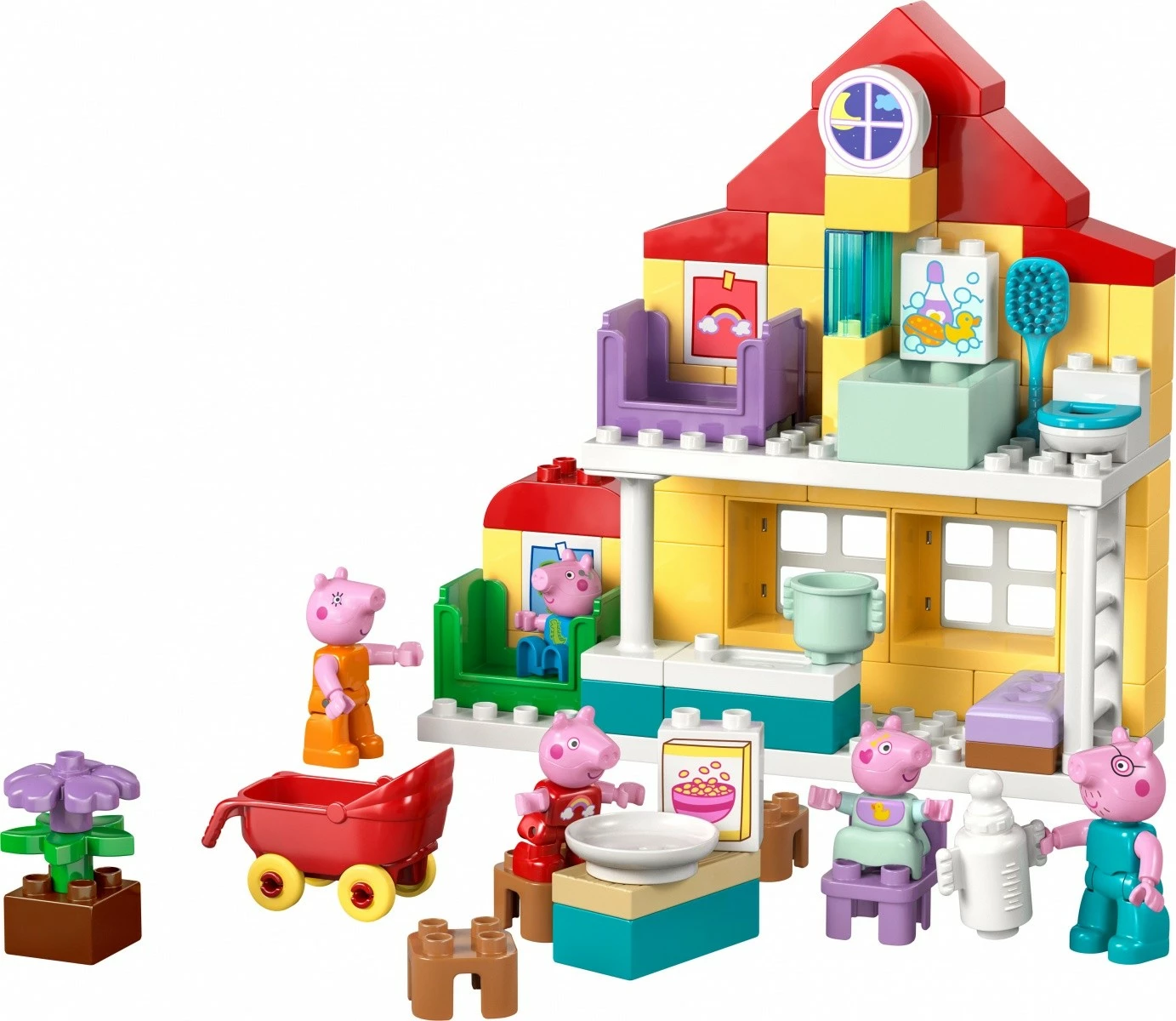 Set bllokash LEGO DUPLO Peppa Pig 10467 Family House, 84 copë, 2+, shumëngjyrësh