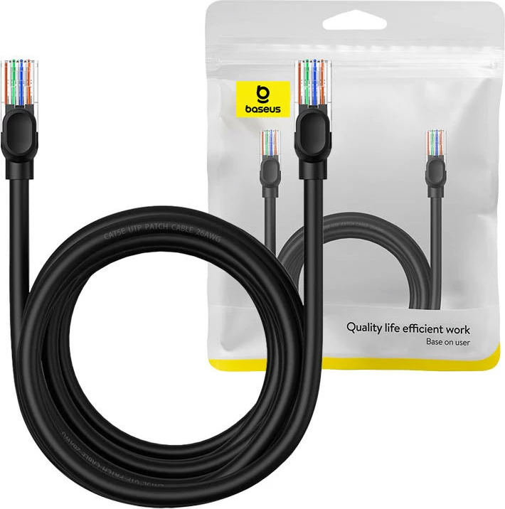 Kabllo rrjeti Baseus CAT5, 5m, e zezë