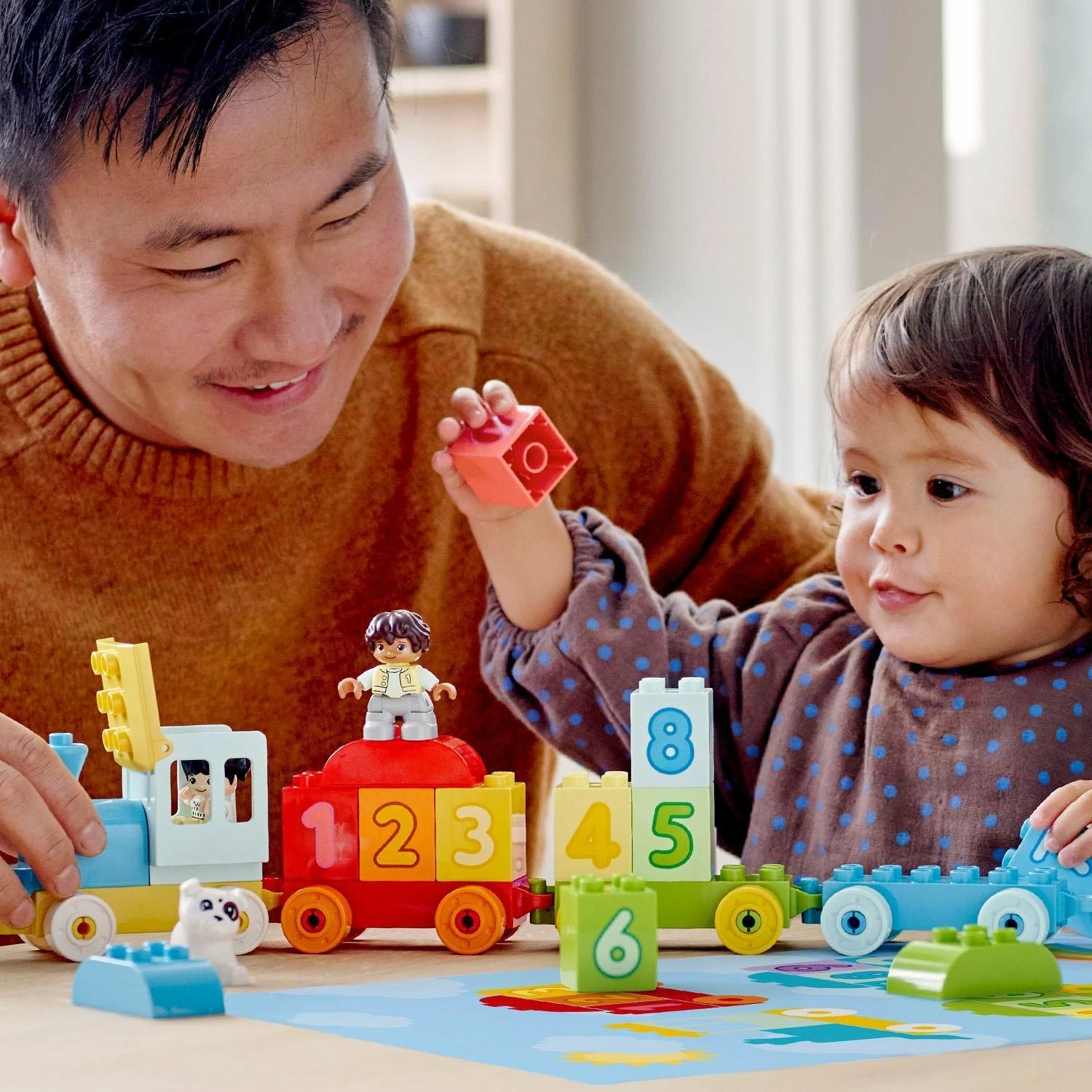 Set LEGO DUPLO Number Train - Learning to Count 10954, 23 pjesë, për 18+ muaj, shumëngjyrësh