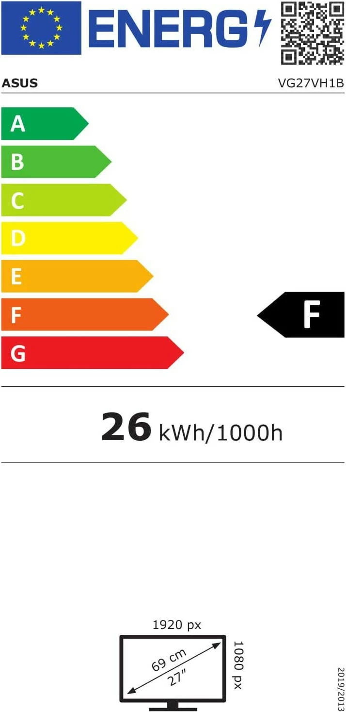 Monitor gaming ASUS TUF Gaming VG27VH1B 27 inç Full HD i zi