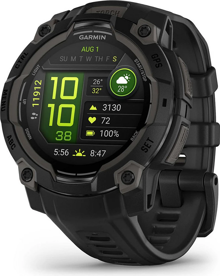 Smartwatch Garmin Instinct 3 AMOLED, 4 GB, GPS, e zezë