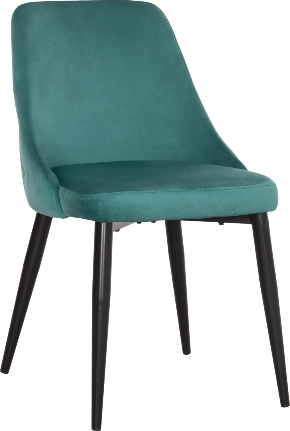 Karrige për ngrënie SERENITY FH8527.13, kadife mente, këmbë metalike të zeza, 51x54x83.5 cm, set prej 2 copash