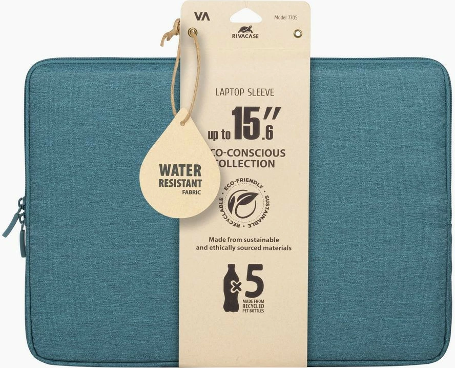 Mbështjellës laptopi RIVACASE Suzuka 7705, 15.6 inç, aquamarine