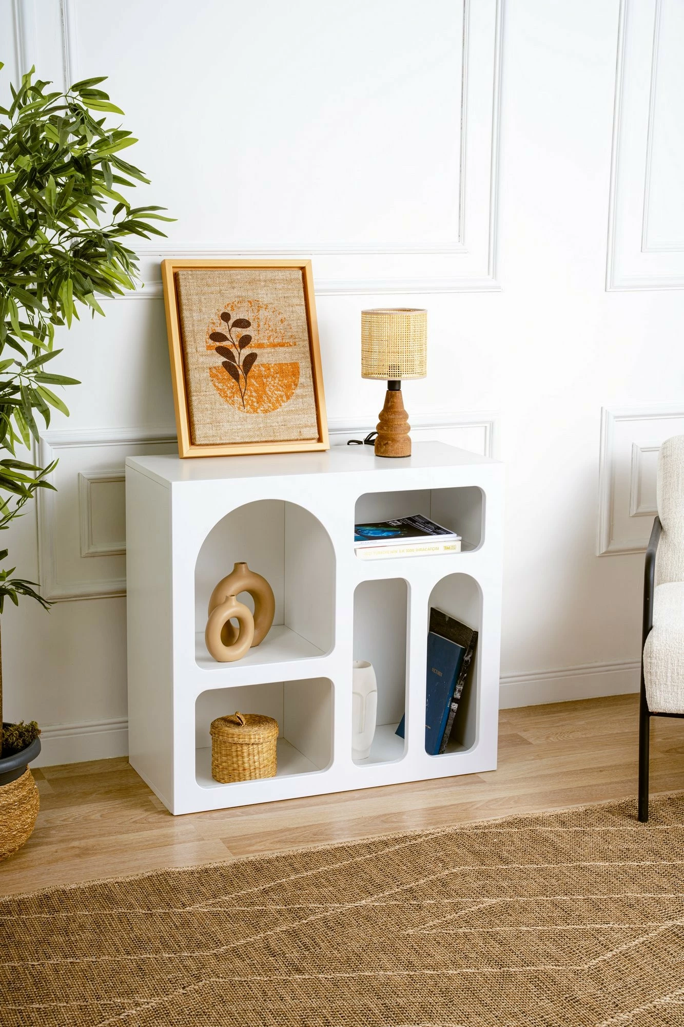 Konsol Skye Decor, Lessa, e bardhë