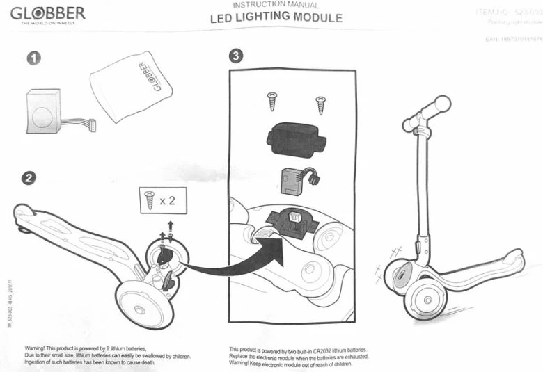 Modul zëvendësues për skuter Globber, Yakimasport