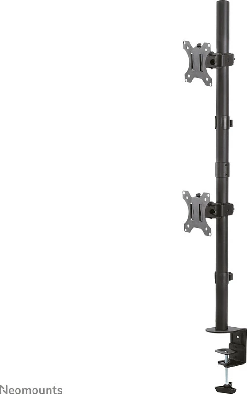 Krah monitori Newstar Neomounts FPMA-D550DVBLACK, për 2 ekrane, montim vertikal, rregullim lartësie, ngjyrë e zezë