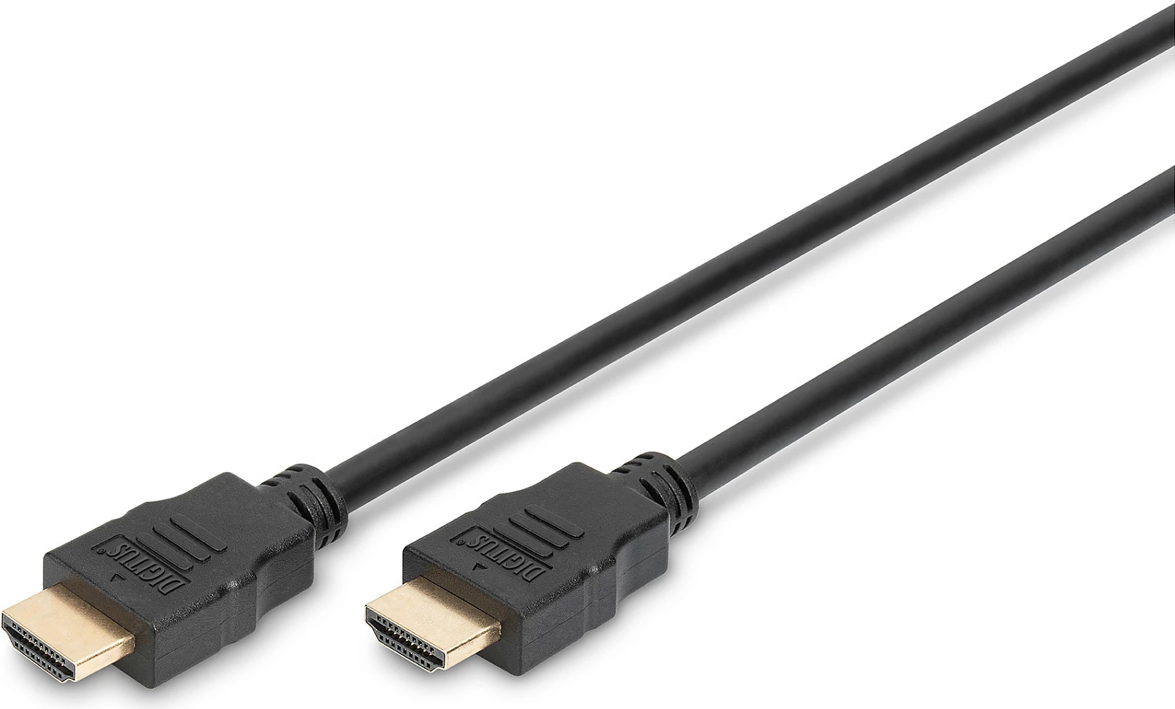 Kabllo HDMI Digitus High Speed me Ethernet, 2 m, HDMI Type A (Standard), 3840 x 2160 pixels, 3D, e zezë