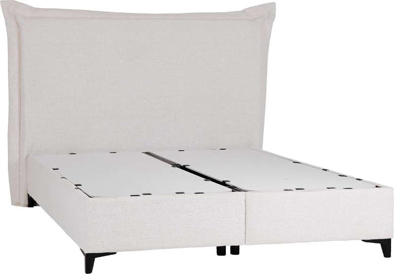 Krevat LONGWAVE me hapësirë për depo, ngjyrë e bardhë e zbehtë 06-900, për dyshek 160x200cm, 214x180x140