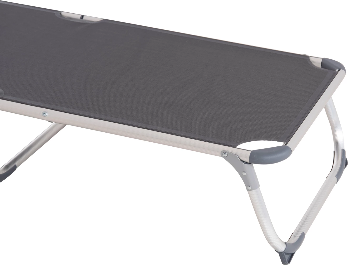 Shezlong plazhi i rëndë, alumin, tekstilene gri, ALMIRA FH5054.10, 187x59x78cm