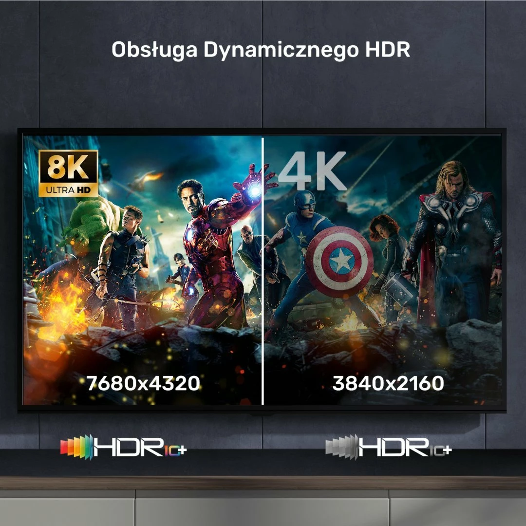 Kabllo HDMI Unitek C11086GY01-5M, HDMI 2.1, 5m, 8K@60Hz/4K@120Hz, e zezë