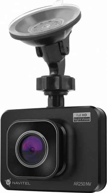 Kamerë regjistruese për veturë Navitel AR250 NV Full HD 1080p, Night Vision, ekran 2\", kënd 140°, e zezë, set me mbajtëse dhe karikues veture