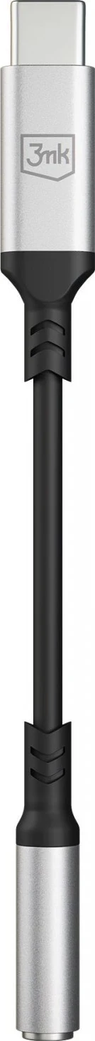Adapter 3MK USB-C - miniJack, argjendtë-zi