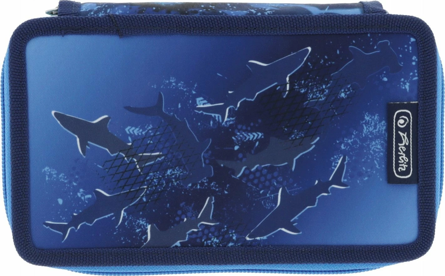 Etui dyfishtë lapsash Herlitz Deep Sea 50043385 23 copë, blu