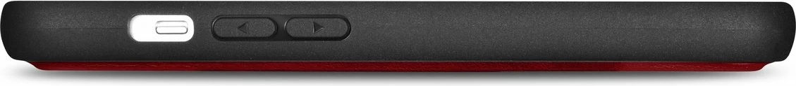 Mbështjellës iCarer Wallet Case 2in1 për iPhone 14 Plus, lëkurë natyrale, Anti-RFID, Kuq