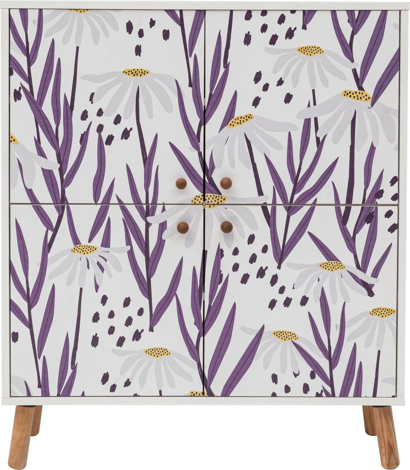 Dollap multifunksional Skye Decor, Multilüx Daisy, i bardhë, lejla, 95x111x36cm
