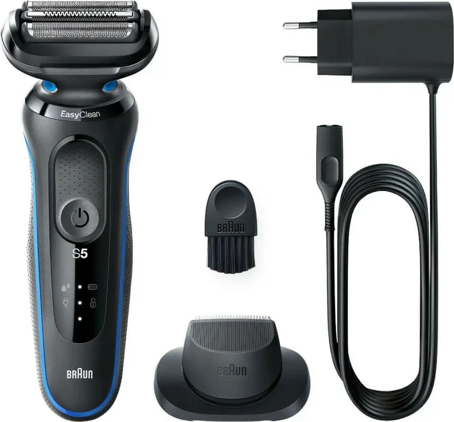 Makinë rroje Braun Series 5 51-B1200s, 3 koka, Li-Ion, blu
