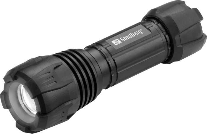 Fener dore SANDBERG Survivor Torch 421-07 300 lm, zoom, 3 mënyra drite, 3x AAA, i zi