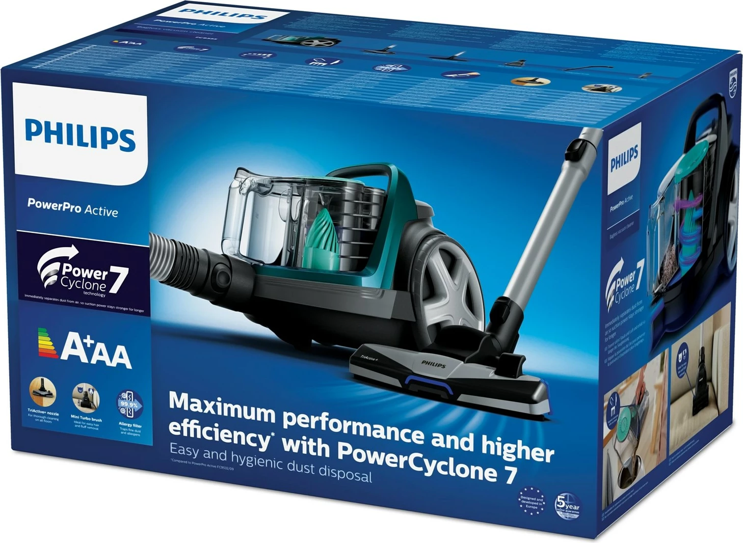 Fshesë me korrent Philips 5000 series FC9555/09, Jeshile