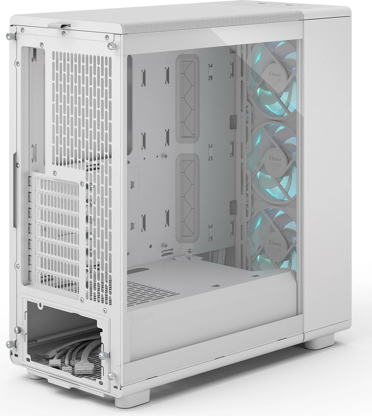 Kasë Fractal Design Epoch White TG RGB, Midi Tower, xham i temperuar, RGB, e bardhë