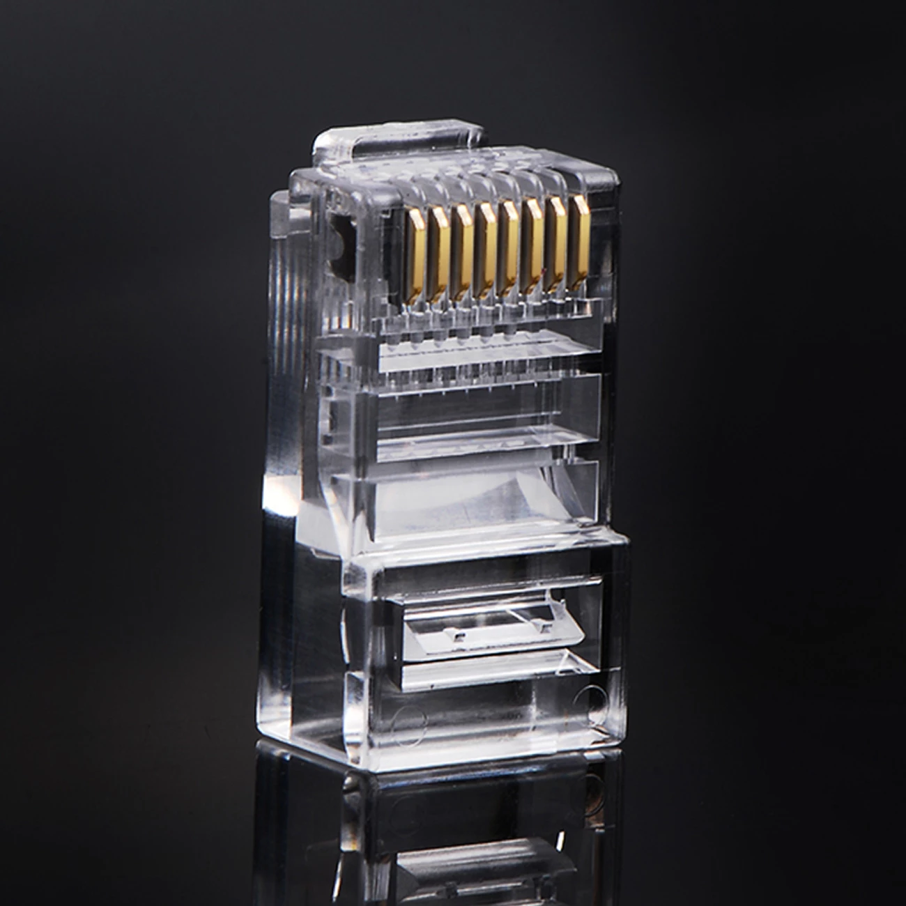 Plug RJ45 Ugreen NW110, 8P8C, Cat. 5/5e, transparent, set 100 copë