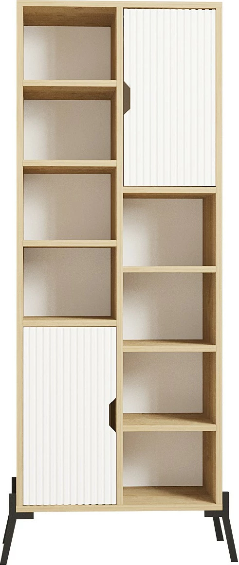 Raft librash skandinav, ngjyrë lis safir dhe e bardhë, Skye Decor, Otranto