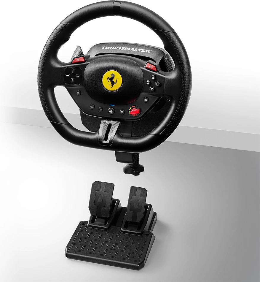 Vollan garash Thrustmaster T98-P Ferrari 296 GTB, PC/PS5/PS4, 240° rotacion, 25.5 cm, set me pedale, i zi
