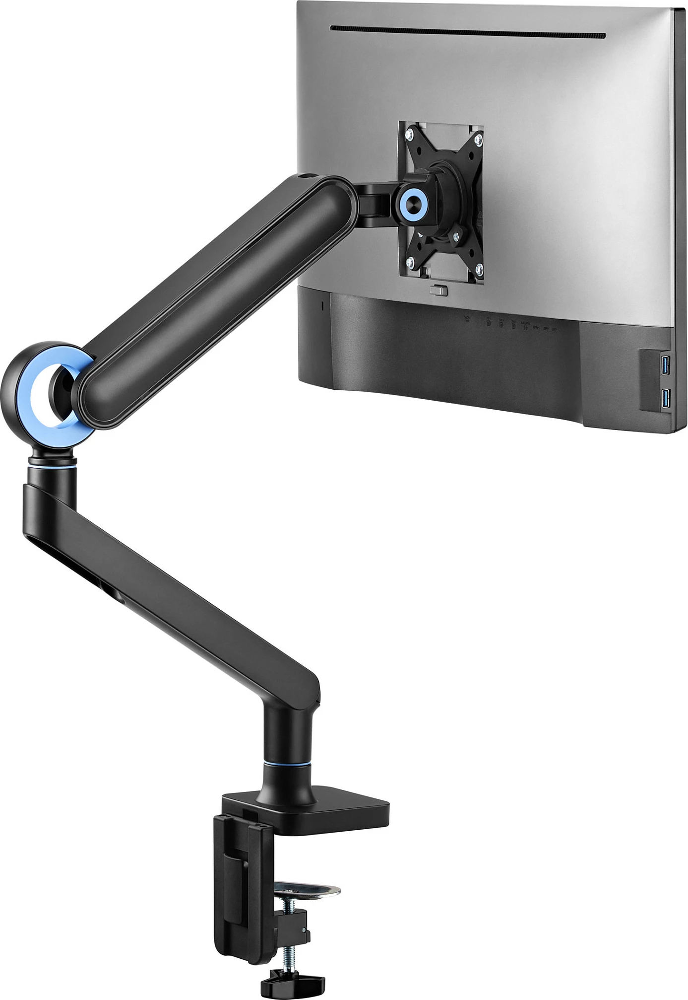 Mbajtëse monitori EQUIP 17"-35", krah me gas spring, 360°, deri 10.5 kg, e zezë