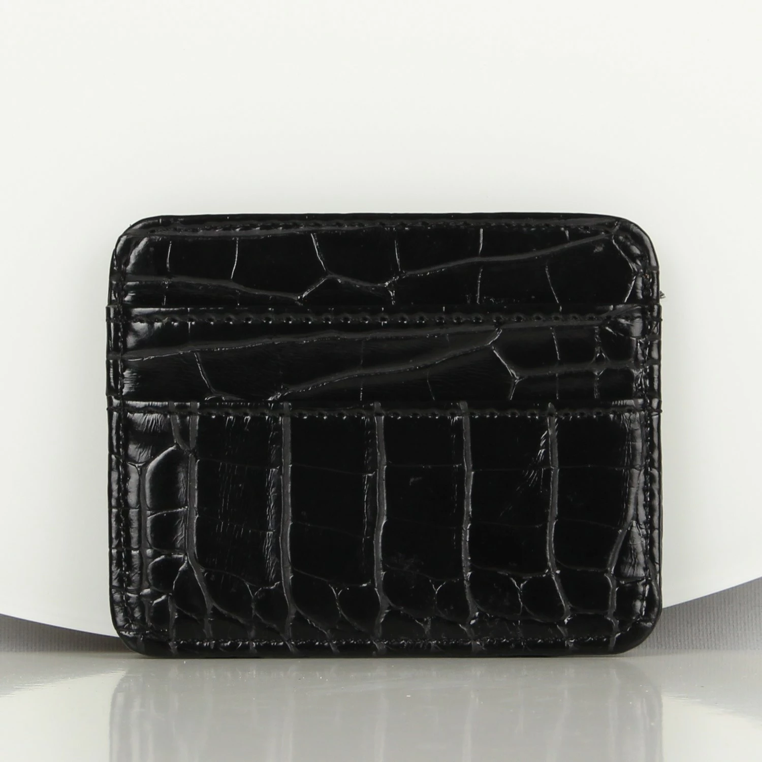 Portofol prej lëkure, ngjyrë e zezë, Zoozie Bags, 10.5x8.5cm