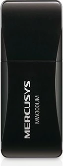 Kartë rrjeti WiFi USB TP-LINK Mercusys MW300UM, 300Mb/s, e zezë