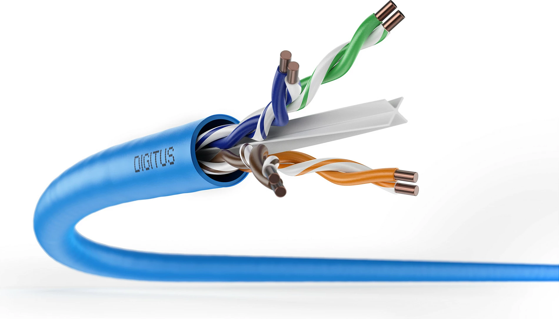 Kabllo rrjeti Digitus Cat6a U/UTP 305m kaltër