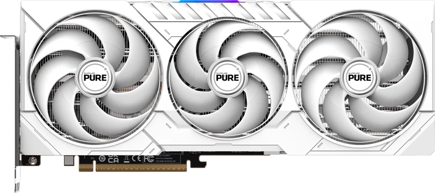 Kartelë grafike SAPPHIRE PURE AMD Radeon RX 9070 Gaming OC 16GB, 2x HDMI, 2x DisplayPort, e bardhë