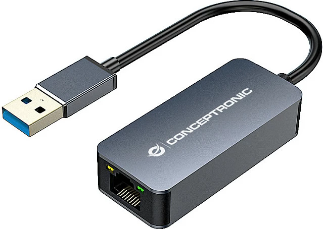 Adapter USB në Ethernet Conceptronic ABBY12G, 2.5G, USB 3.2 Gen 1, Gri