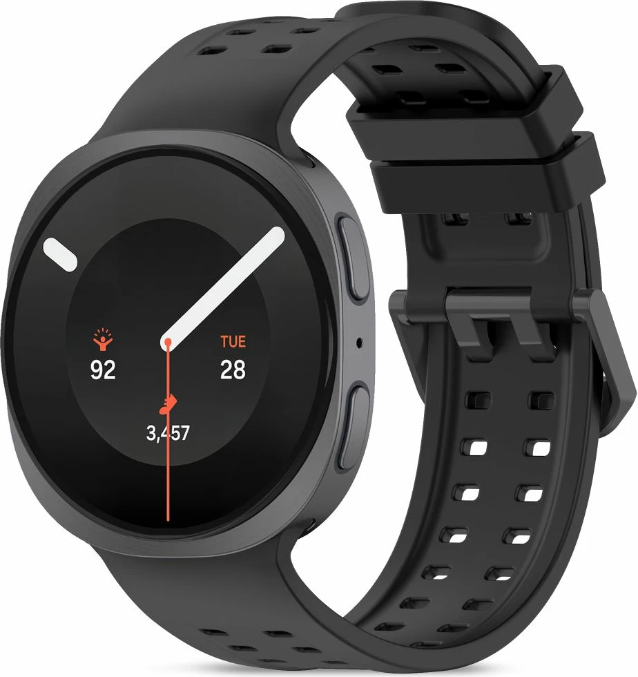 Rrip silikoni Tech-Protect Silicone Air për Samsung Galaxy Watch 8/9 Classic 40/44/46 mm, 22 mm, i zi, 1 copë