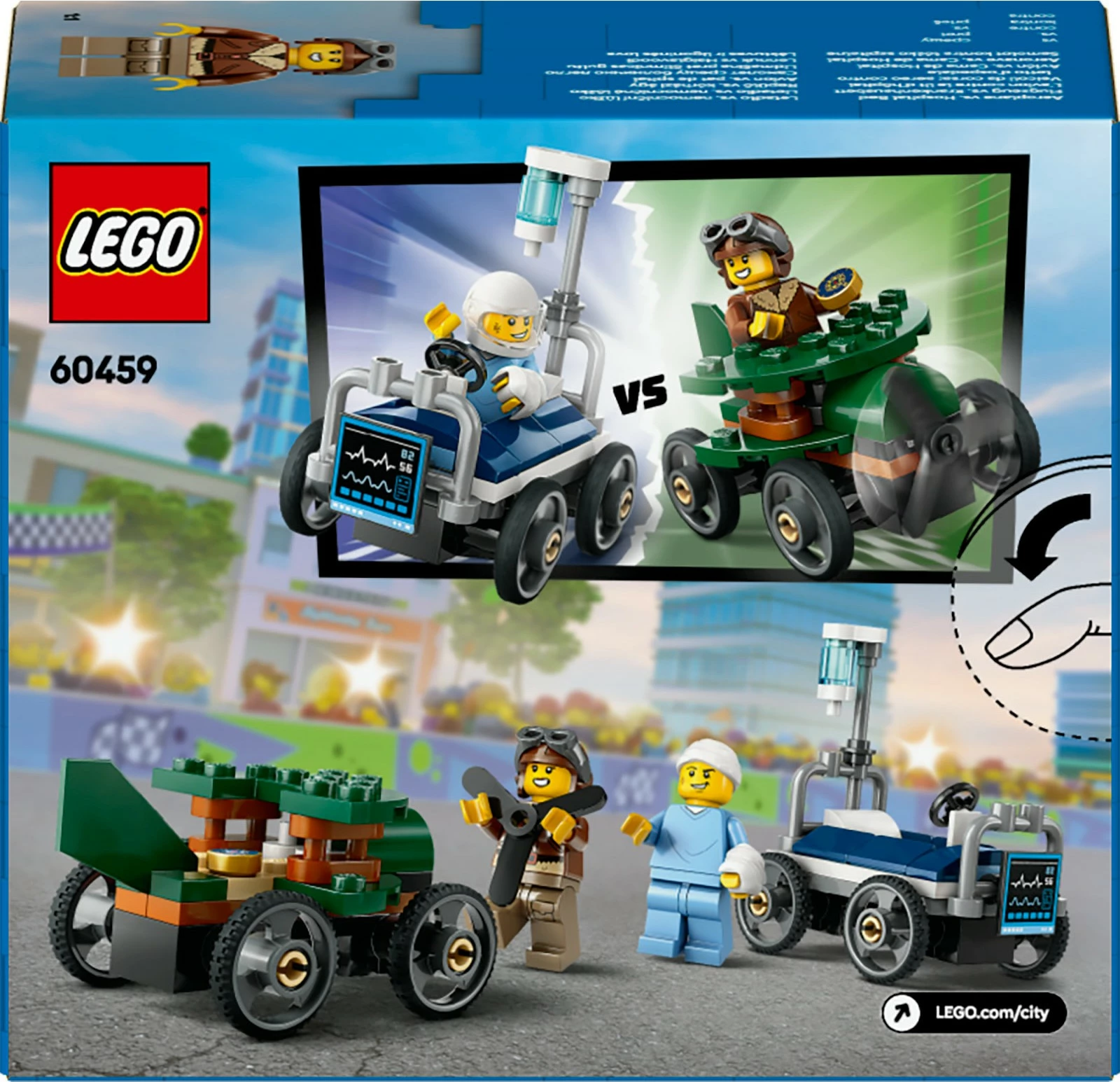 Set ndërtimi LEGO City 60459, 70 pjesë, multikolor