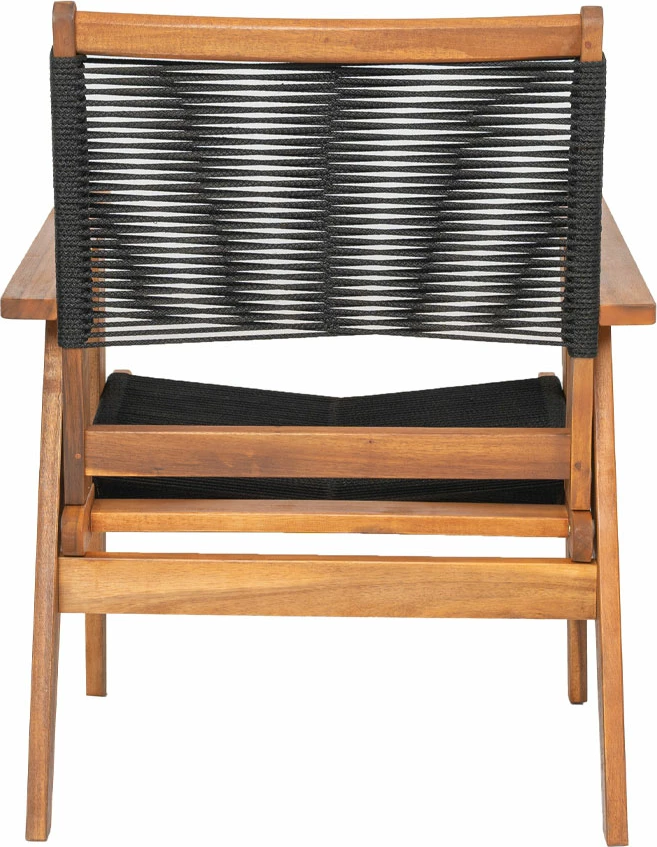 Karrige Cavo, e zezë-natyrale, litar dhe dru akacie, 67x73x85