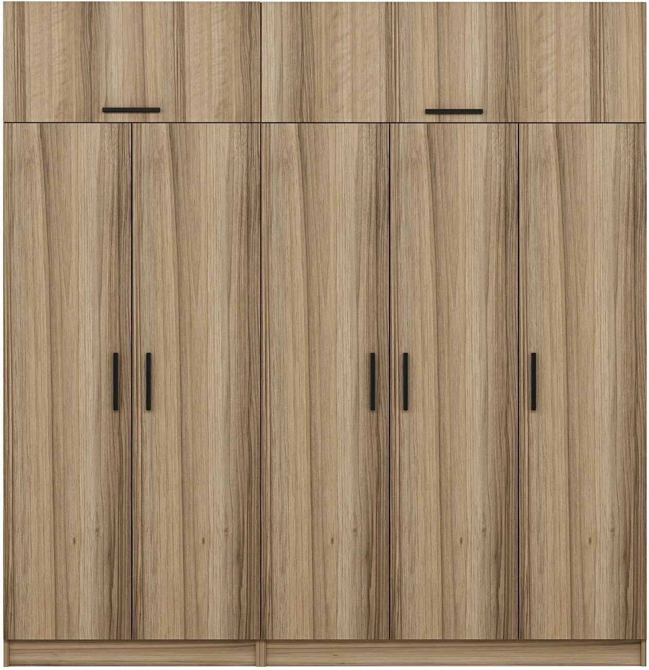 Dollap garderobe Skye Decor, ngjyrë dore, 225x235x52cm, 9 pjesë